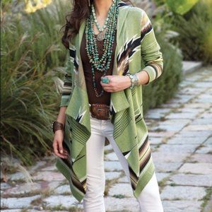 Tasha Polizzi Hooded Aztec Sweater/Wrap